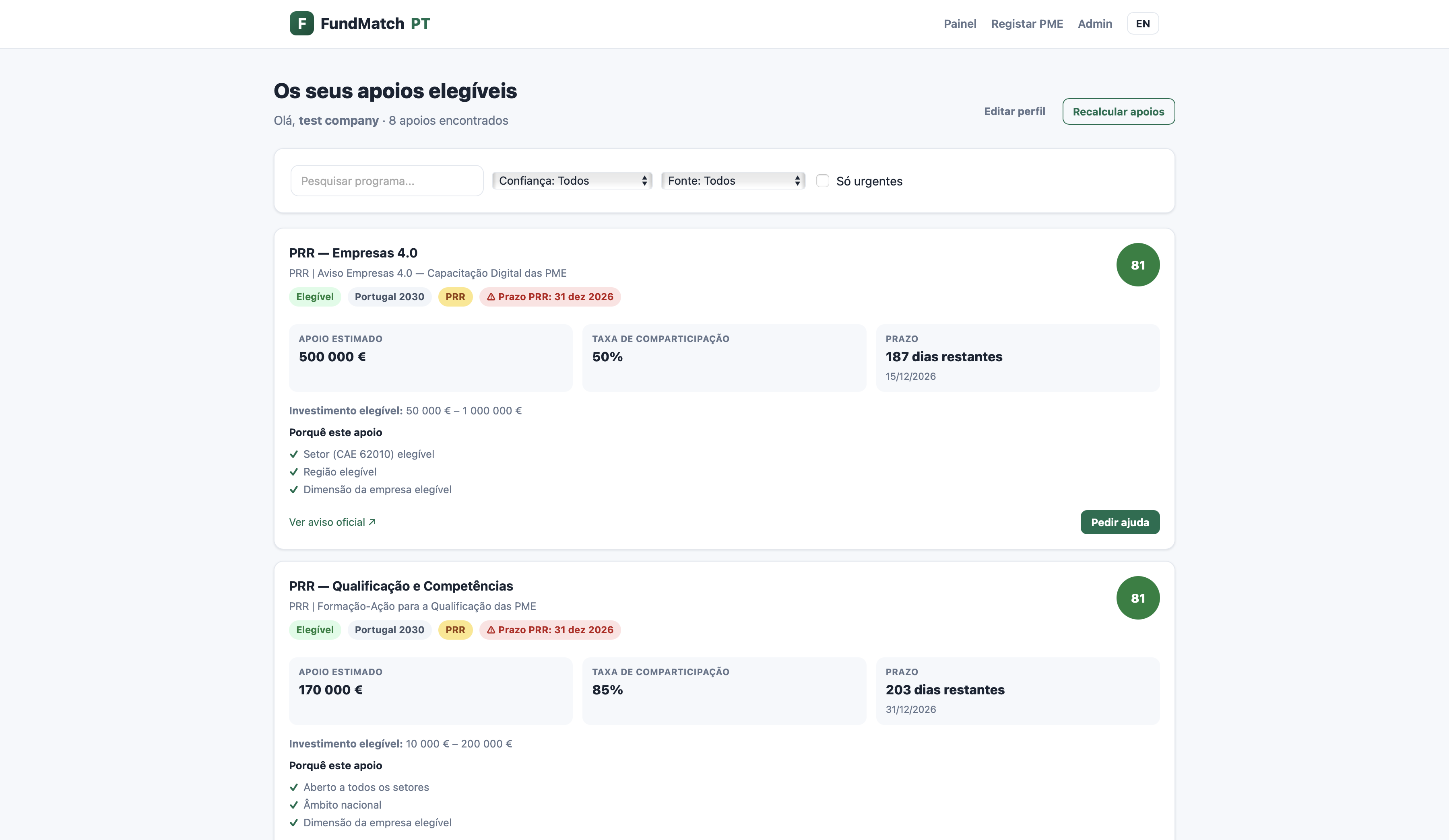 FUNDMATCH PT screenshot 2